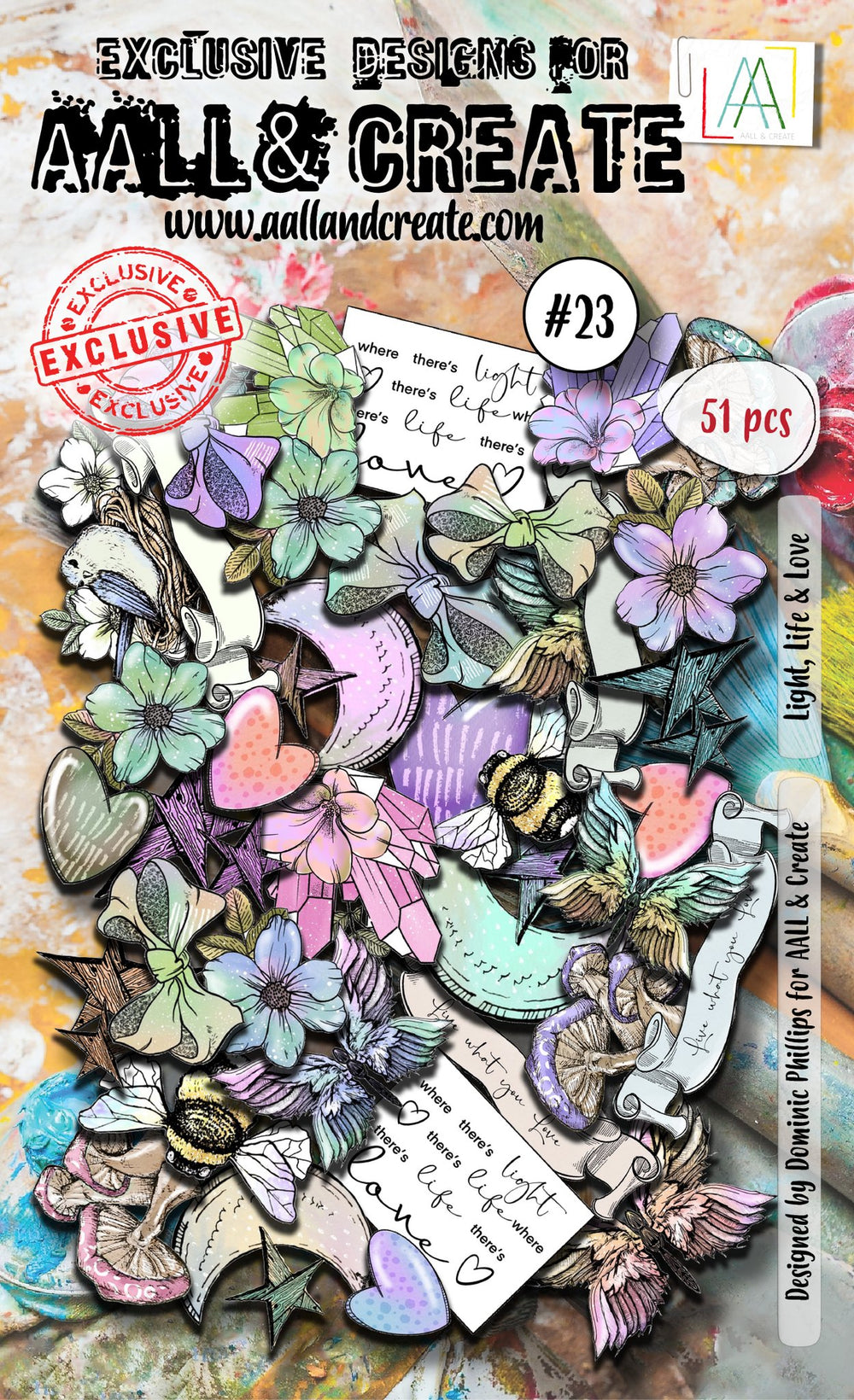 AALL and Create  Ephemera Die-Cuts - 23 - Light, Life & Love