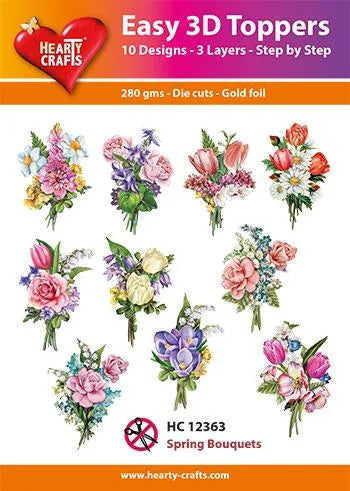 Easy 3D Toppers - Bouquets printaniers