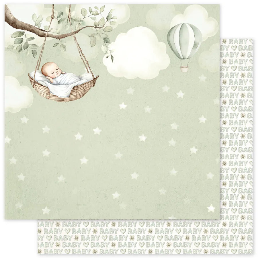Papier Boho Baby B 12x12 (Paquet en vrac de 12) 35077