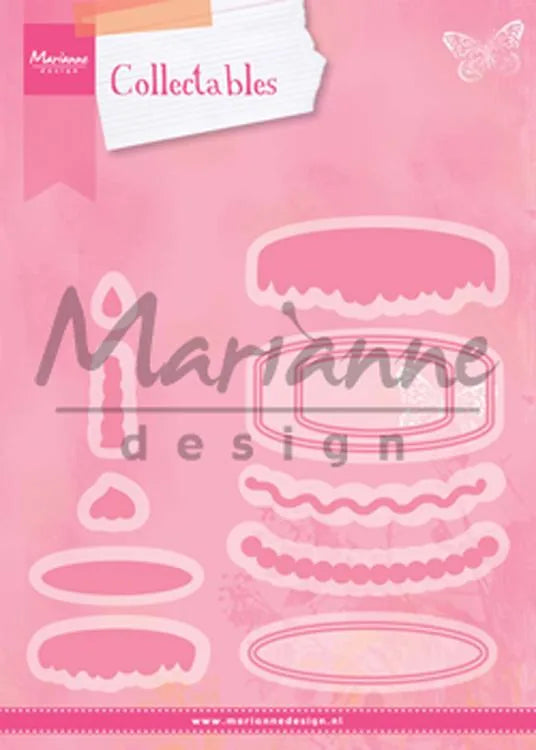 Marianne Design : Ensemble de matrices à découper Collectables - Gâteau d'anniversaire