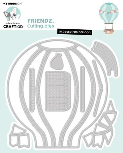 CCL Pochoir Découpe Accessoires Balloon Friendz 125x127x1mm 9 Pcs no.765