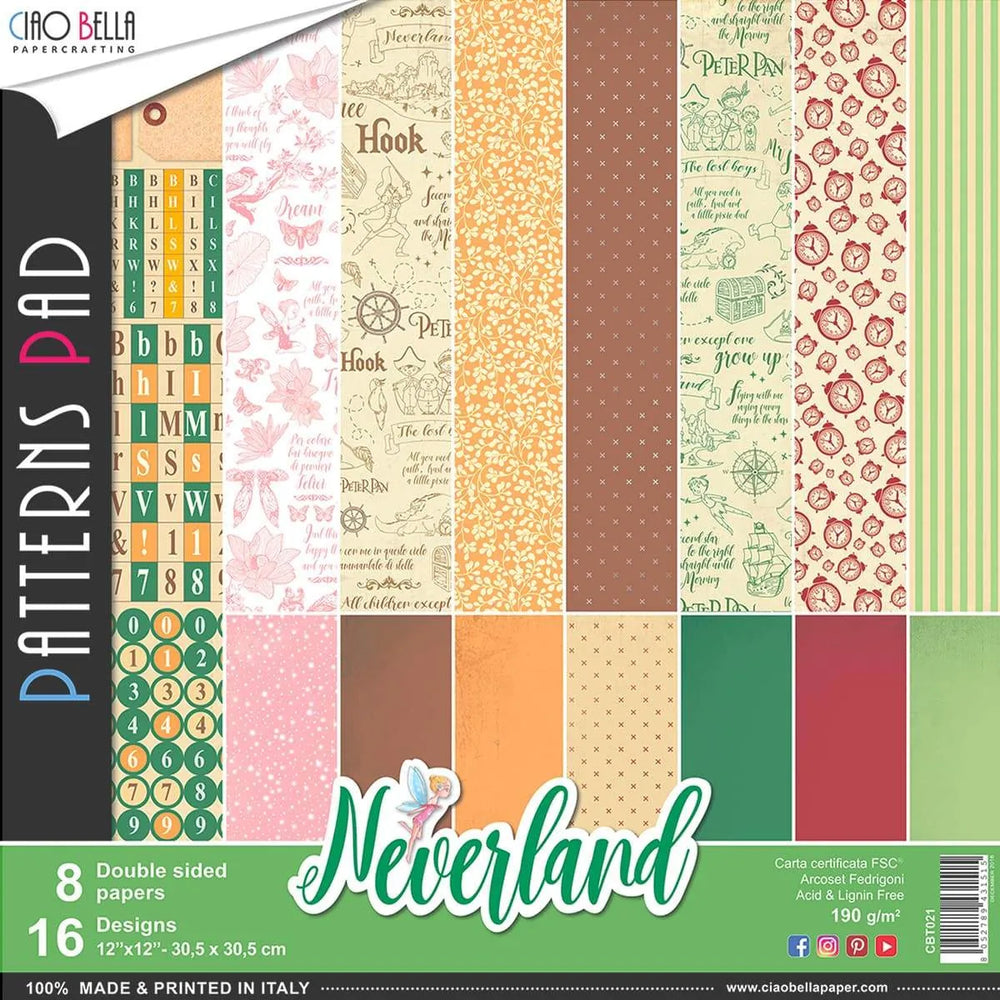 Bloc de motifs Ciao Bella Neverland 12"x12" 8/paq