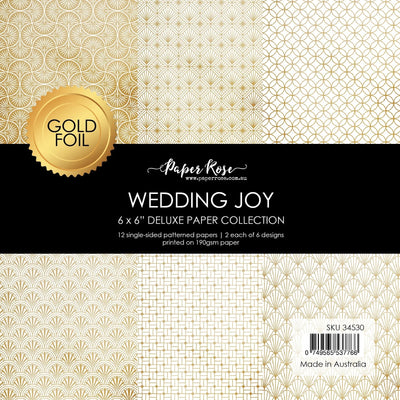 Collection de papier Wedding Joy Foil Gold 6x6 34530