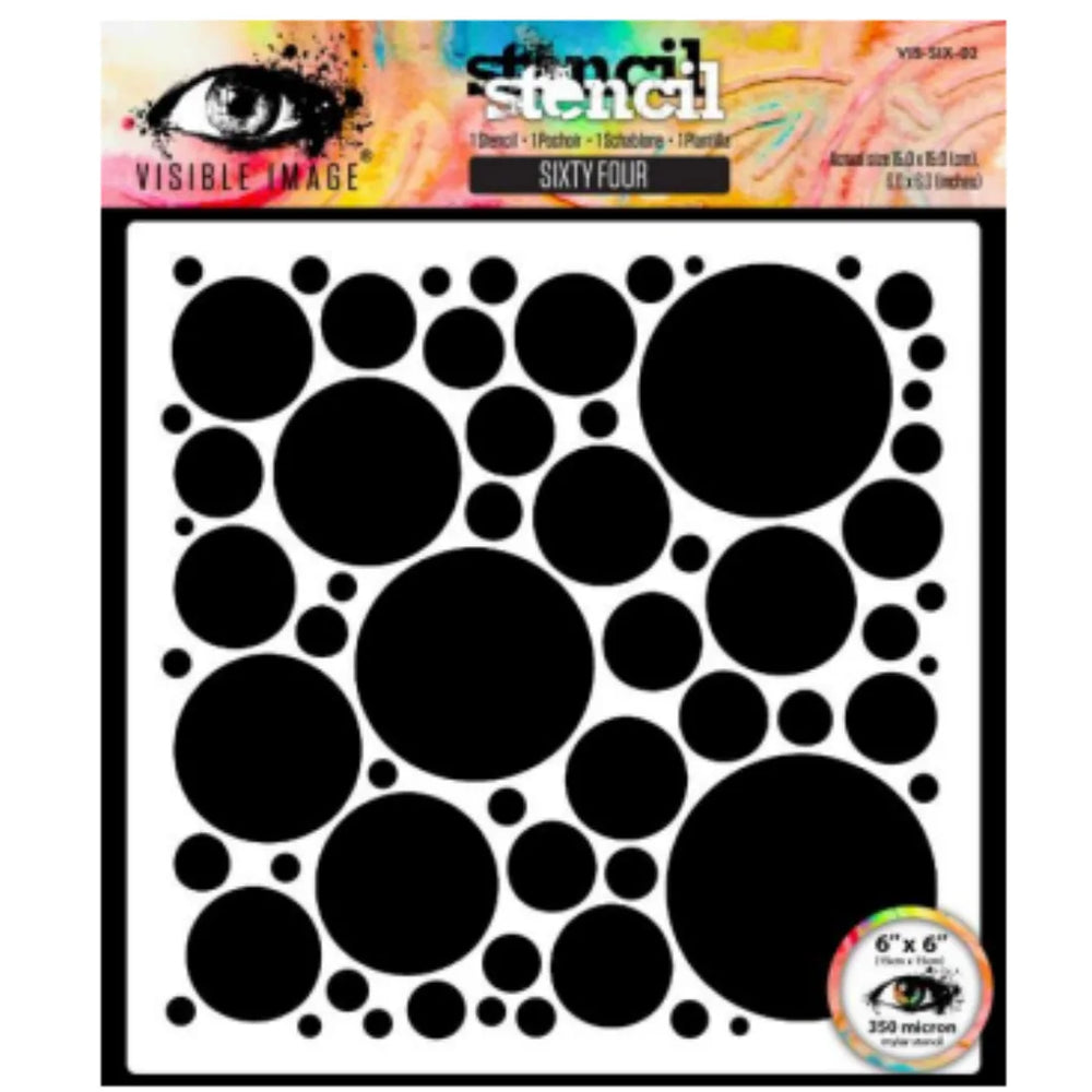 Pochoir Visible Image Sixty Four 6 po x 6 po