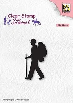 Tampon transparent Silhouette Men-Things Randonneur