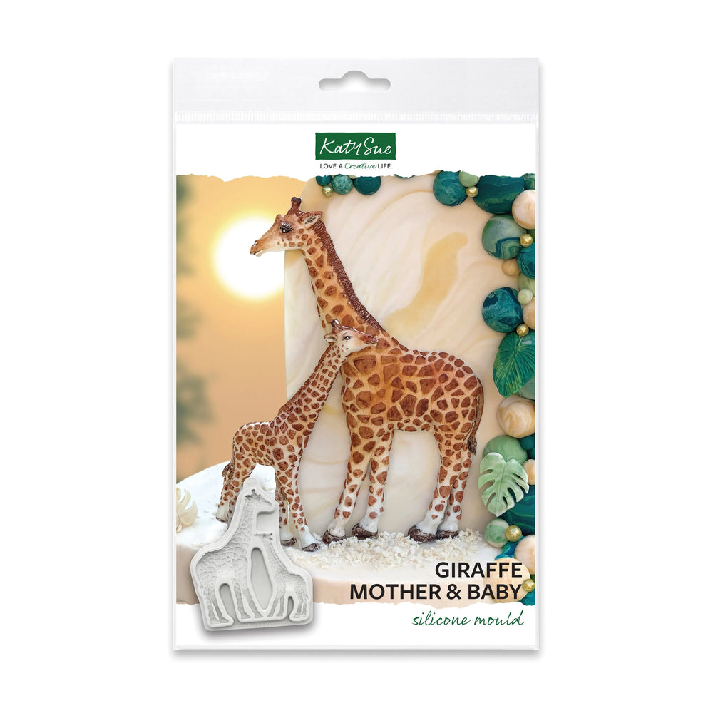 Moule en silicone : Mère et bébé girafe