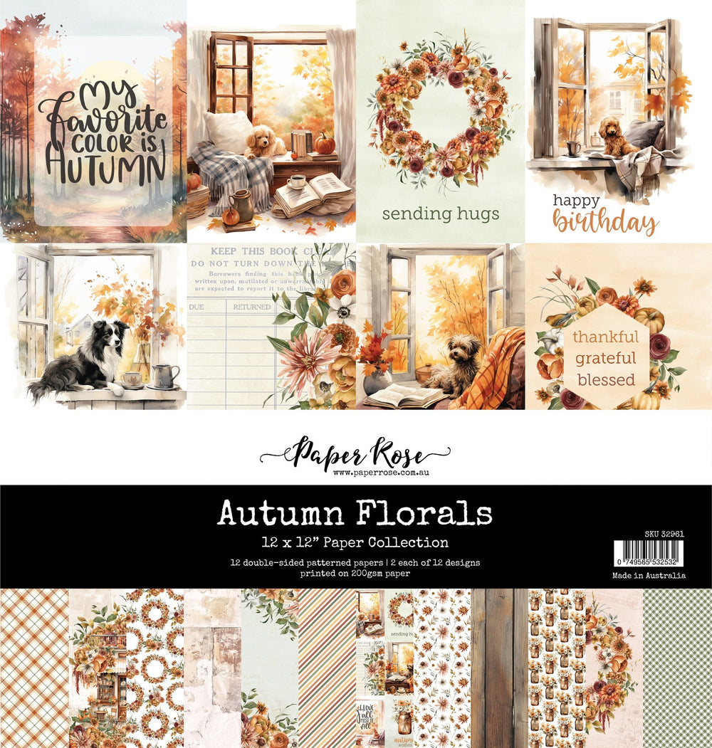 Autumn Florals 12x12 Paper Collection 32961 — Ecstasy Crafts