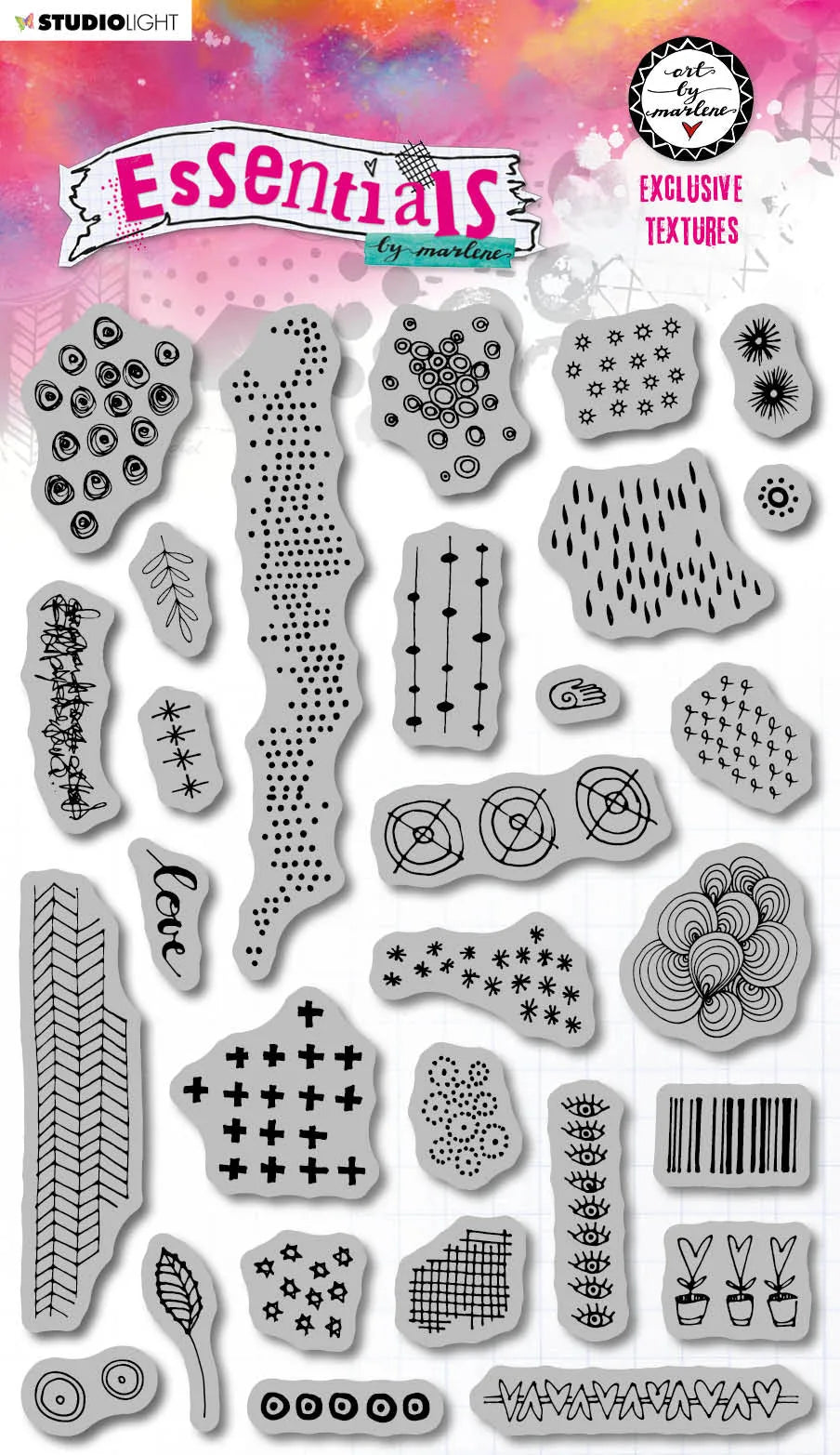Tampon Cling ABM Exclusive Textures Essentials 153x265x5mm 29 Pces no.47