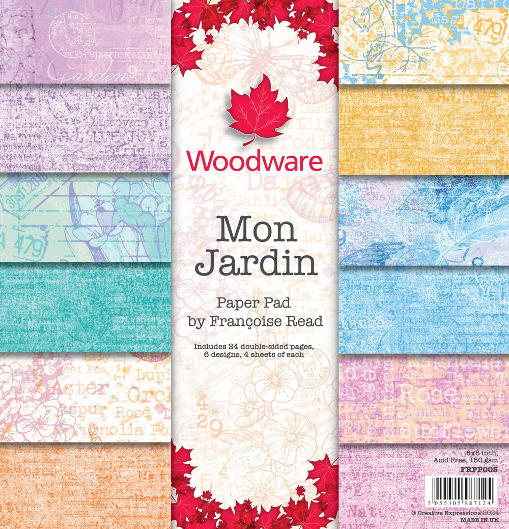 Woodware Francoise Read Mon Jardin Bloc de papier 8 po x 8 po