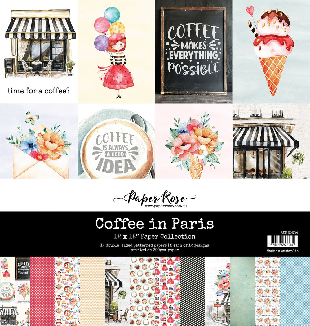 Coffee In Paris 12x12 Paper Collection 32304 — Ecstasy Crafts