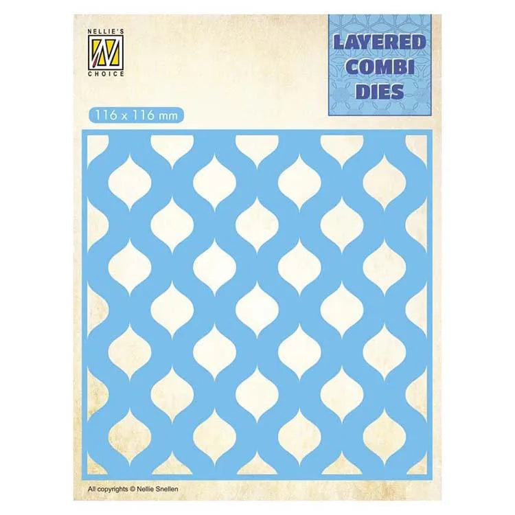 Nellie's Choice Dies Combi Superposés Carré Gouttes Couche B