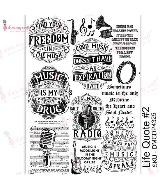 Dress My Craft Transfer Me - Citations de vie n°2