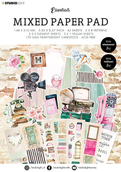 Bloc-notes papier mélangé SL Lovely Vintage Essentials 148x210x9mm 42 FEU nr.22