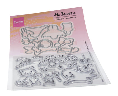 Ensemble de tampons et matrices Marianne Design - Eline's Animals - Halloween