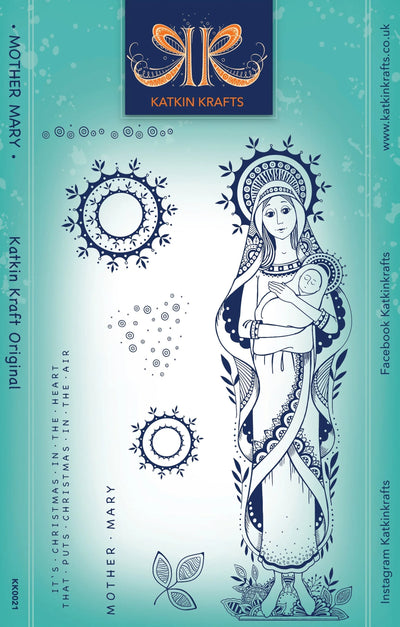 Katkin Krafts Sainte Marie 6 po x 8 po Jeu de tampons transparents