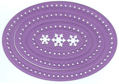 Ensemble de matrices "ovale festonné"