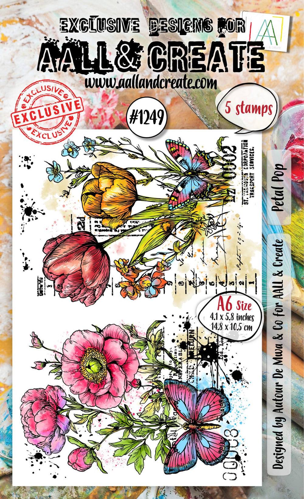 AALL and Create - A6 Stamp Set - Petal Pop — Ecstasy Crafts