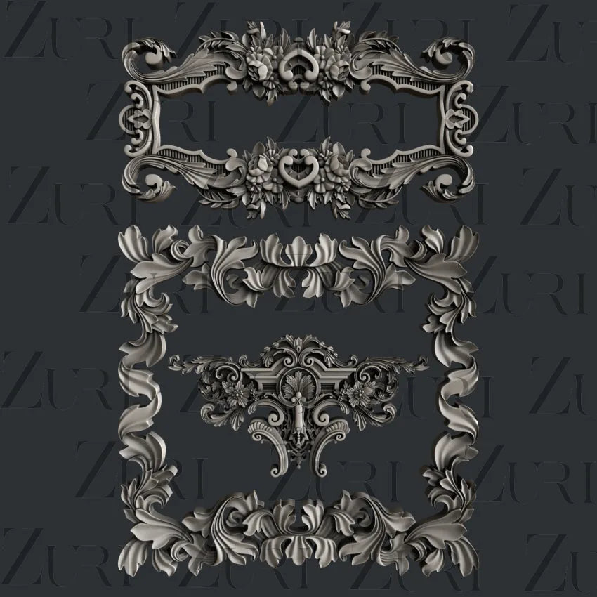 Ensemble de 2 cadres baroques Zuri Designs