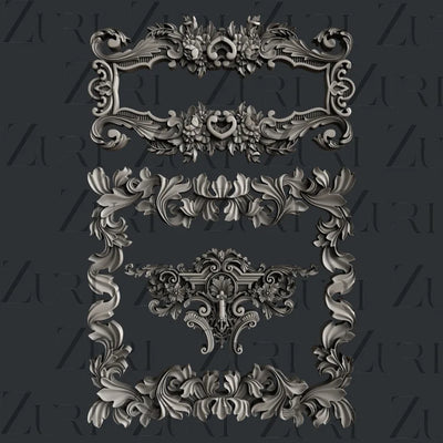 Ensemble de 2 cadres baroques Zuri Designs