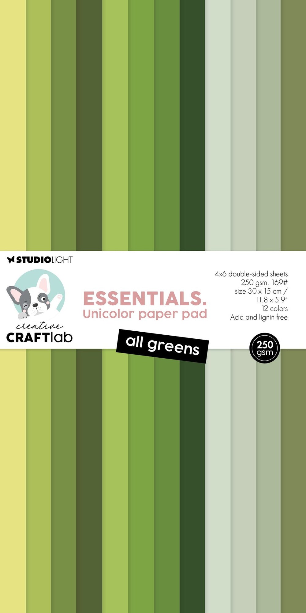 CCL Unicolor Paper Pad All Greens Essentials — Ecstasy Crafts