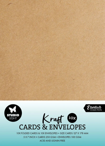 SL Cartes et Enveloppes Kraft 5x7 pouces Consommables 20 Pcs