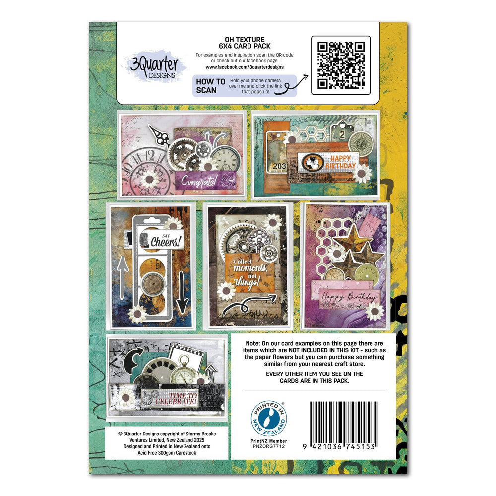 3Quarter Designs Oh Texture 6x4 Card Pack — Ecstasy Crafts (photo 2)