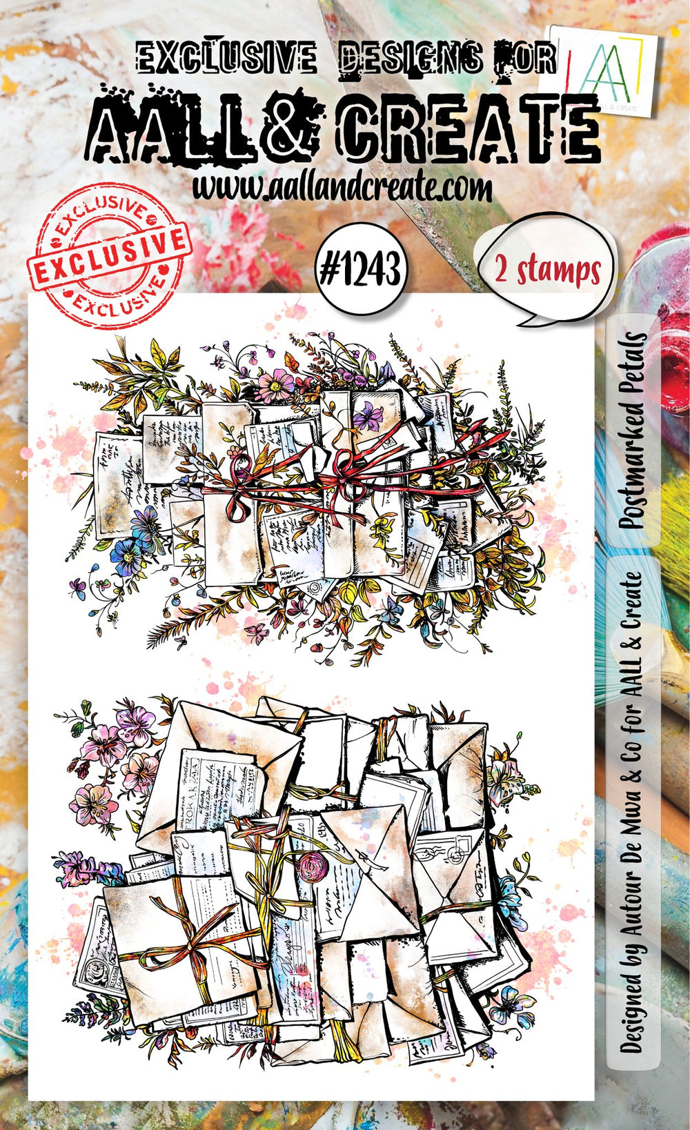 AALL and Create - A6 Stamp Set - Postmarked Petals — Ecstasy Crafts