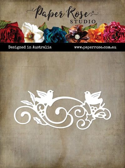 Pochoir à découper "White Dove Flourish" en métal 32589