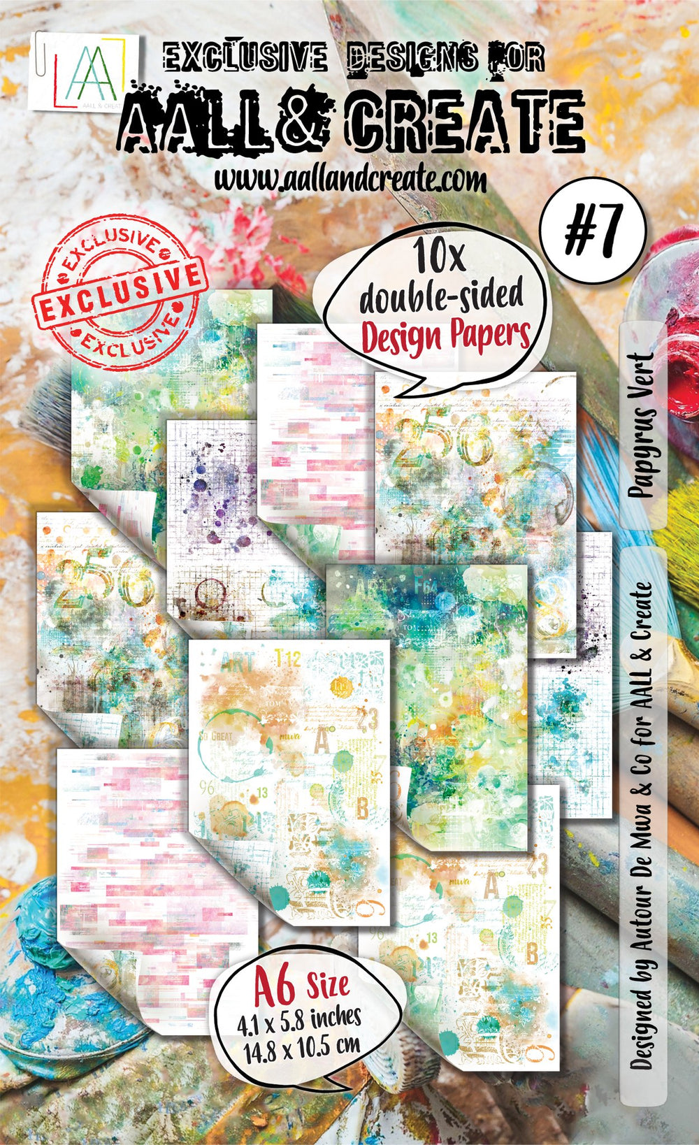 AALL and Create - A6 Design Paper - Papyrus Vert — Ecstasy Crafts