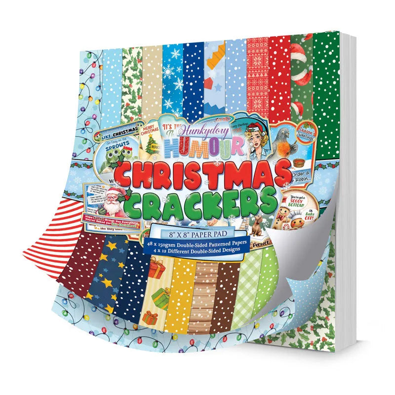 Bloc de papier Christmas Crackers 8" x 8"
