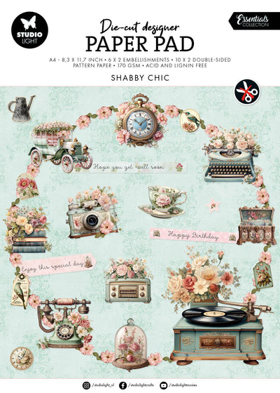 Bloc de papier prédécoupé SL Essentials Shabby Chic 32 SH