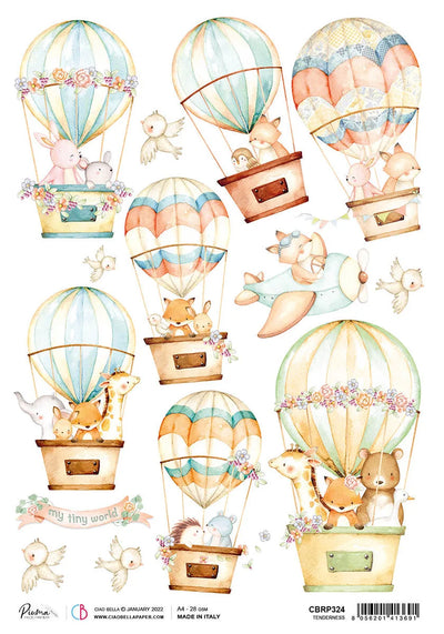 Ciao Bella Papier de Riz A4 Piuma Tendresse - 5 Feuilles