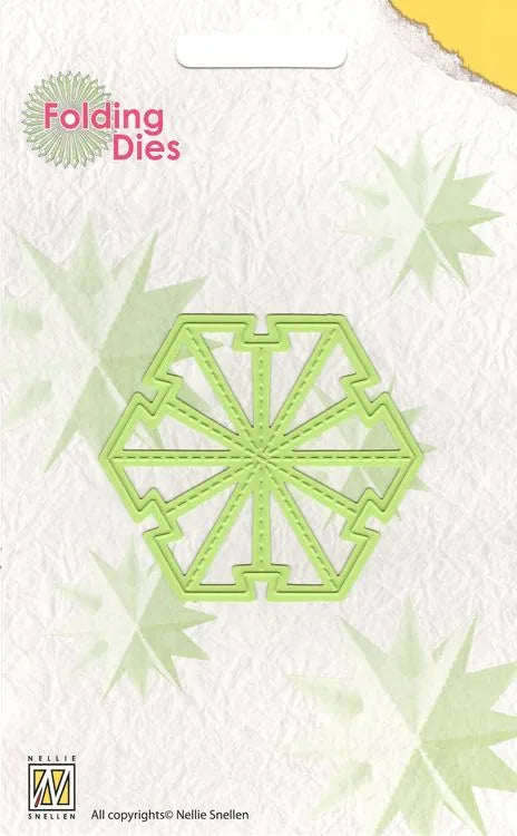 Nellie's Folding Die - Christmas Ball Star Small