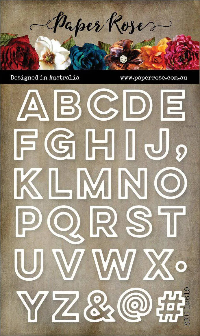 Ensemble de matrices métalliques alphabet contour 19619