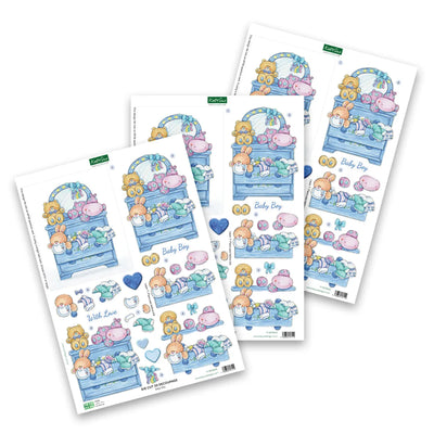 Découpage prédécoupé – Bébé Garçon (Paquet de 3)