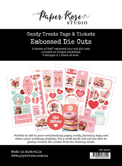 Découpes à l'emporte-pièce gaufrées "Candy Treats Tags & Tickets" 33174