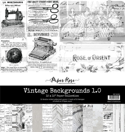 Collection de papier 12x12 Vintage Backgrounds 1.0 32361