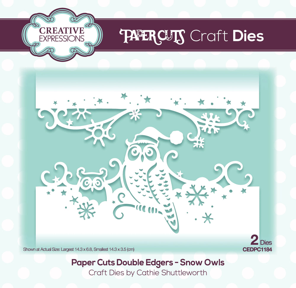Creative Expressions Paper Cuts Hiboux des neiges, matrice double pour artisanat