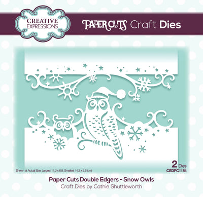 Creative Expressions Paper Cuts Hiboux des neiges, matrice double pour artisanat
