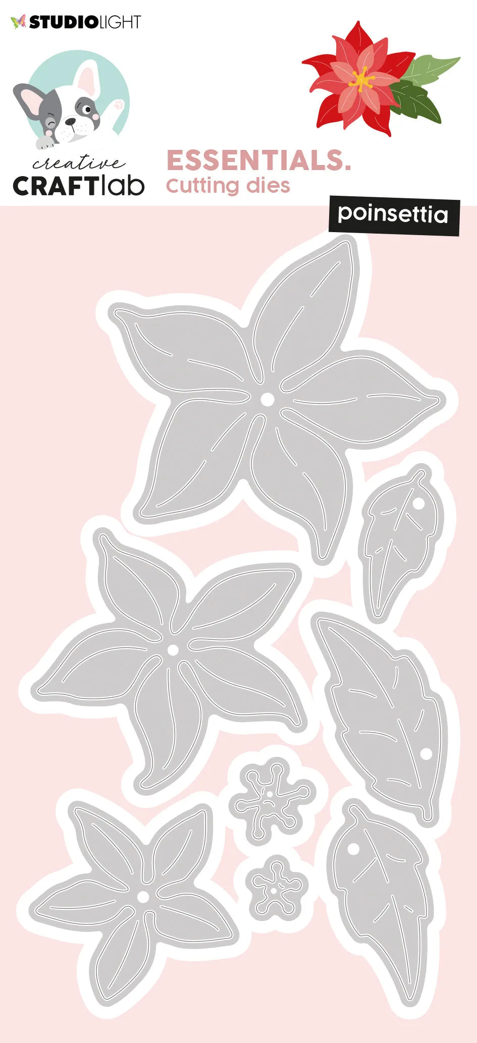 Matrice de découpe CCL Poinsettia Essentials 70x130x1mm 8 pièces no 702