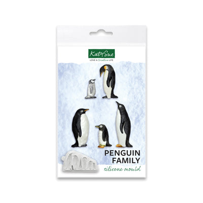 Moule en silicone Famille de pingouins