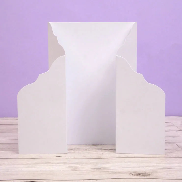 Cartes de luxe prédécoupées et enveloppes - Pliage papillon fantaisie