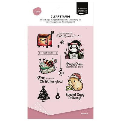 Vaessen Creative • Tampons transparents Panda Claus
