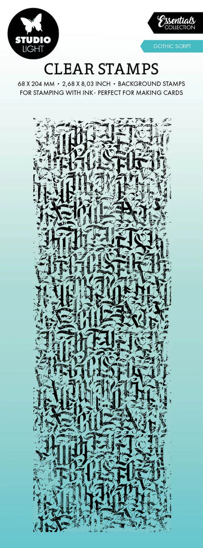 SL Clear Stamp Gothic Script Essentials 68x204x3mm 1 PC nr.550