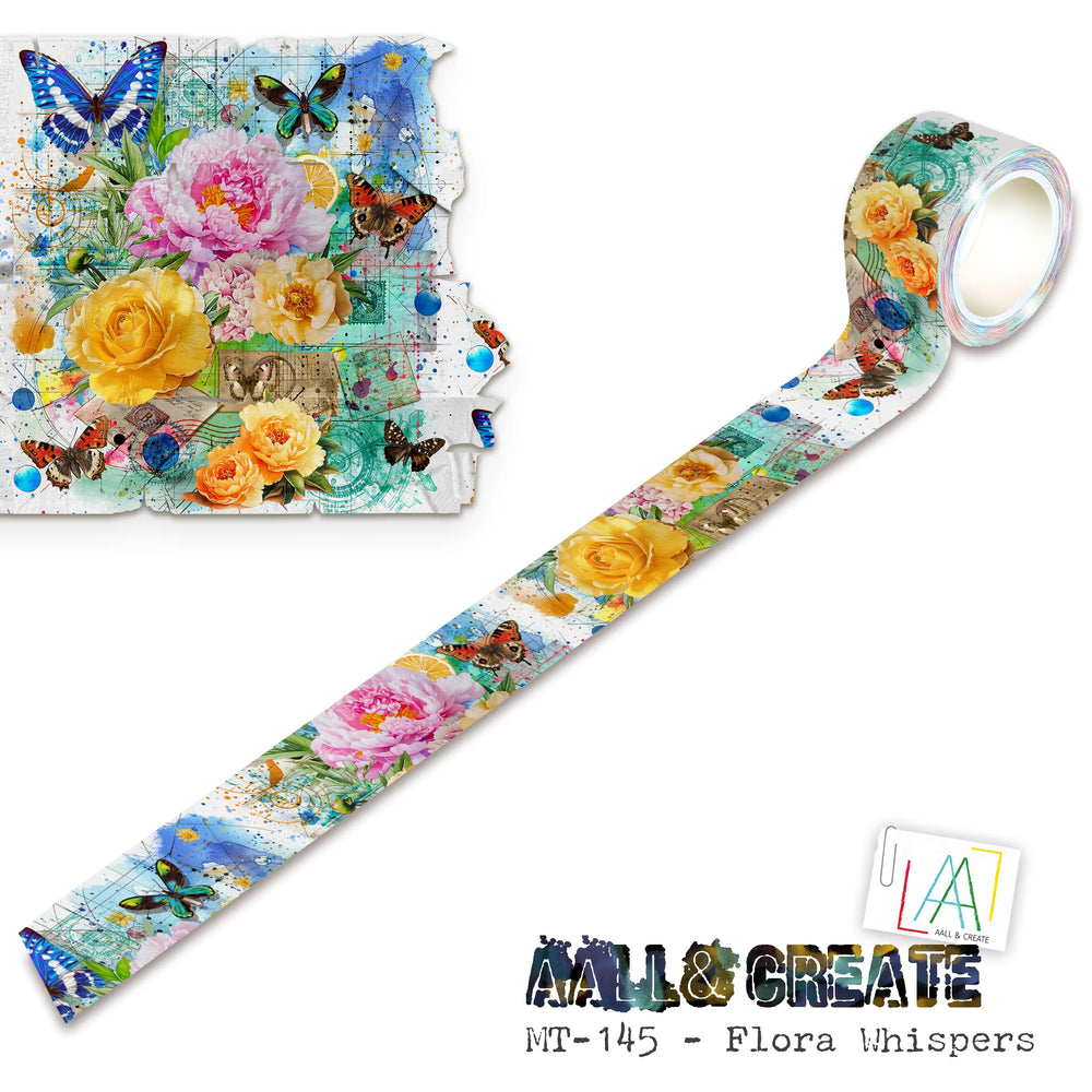 AALL and Create - Ruban adhésif 25 mm x 10 m - Flora Whispers (Layer-It-Up!)