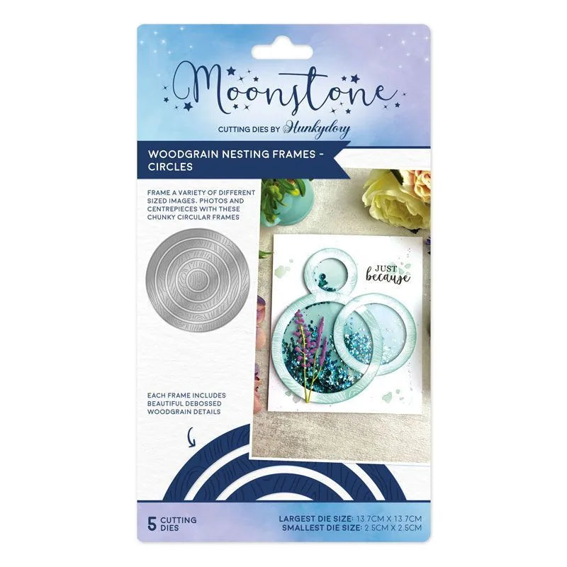 Pochoirs Moonstone - Cadres emboîtables effet bois - Cercles