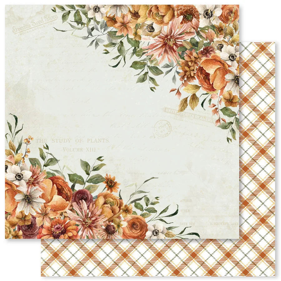 Collection Florale Automnale B Papier 12x12 (Paquet en vrac de 12) 32967