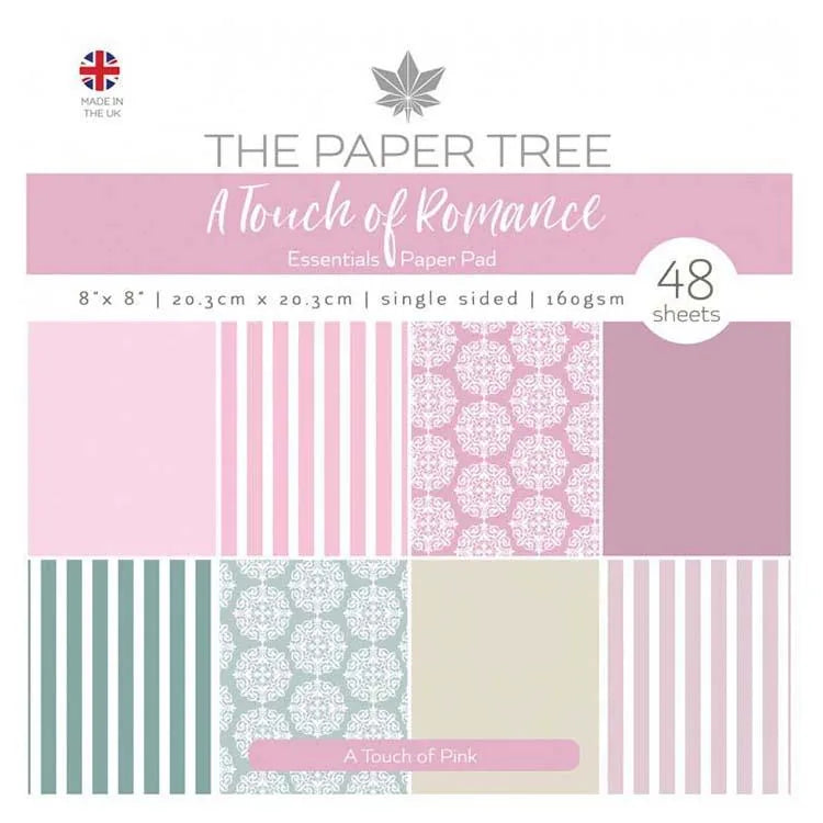 The Paper Tree A Touch of Romance 8x8 Essentials Pad - Une touche de rose