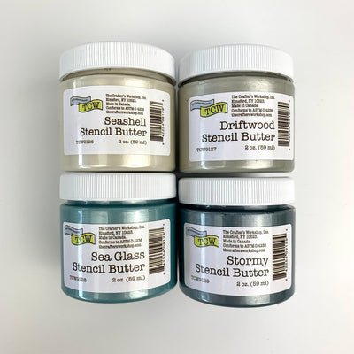 The Crafters Workshop (TCW) Stencil Butter Lot de 4 pochoirs Beach House