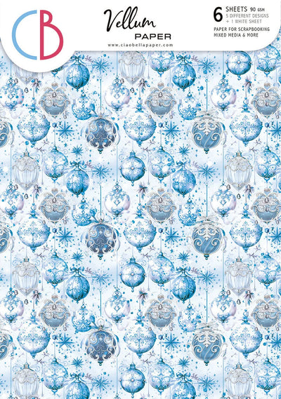 Vélins Élégance de Motifs Bleus, Format A4, 6/Paquet